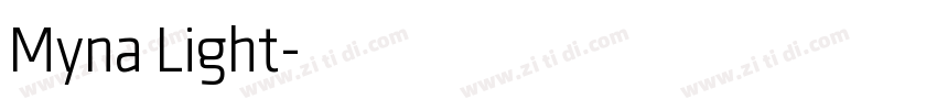 Myna Light字体转换